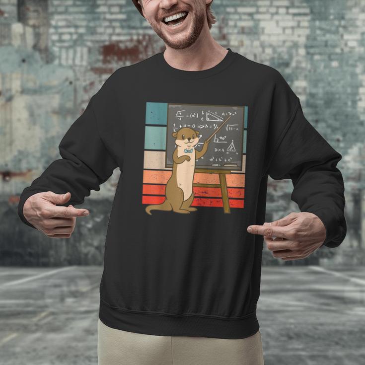 Otter Professor Teacher Teaching Maths Mathematics Men Graphic Sweatshirt, gift for family, gift for coworker Otter Professor Teacher Teaching Maths Mathematics Men Graphic Sweatshirt, gift for family, gift for coworker