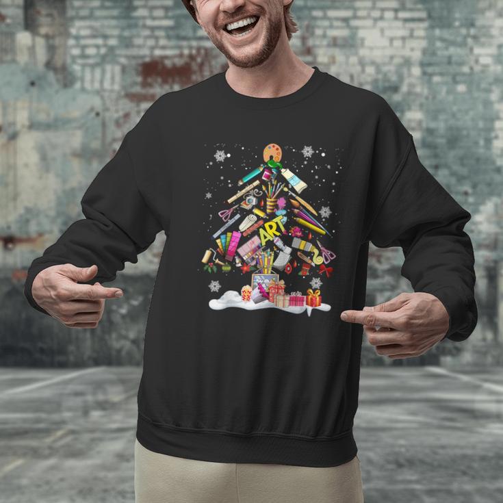 Paintbrush Christmas Tree Decor Xmas For Artist Art Teacher For Men Women Men Graphic Sweatshirt, gift for family, gift for coworker Paintbrush Christmas Tree Decor Xmas For Artist Art Teacher For Men Women Men Graphic Sweatshirt, gift for family, gift for coworker