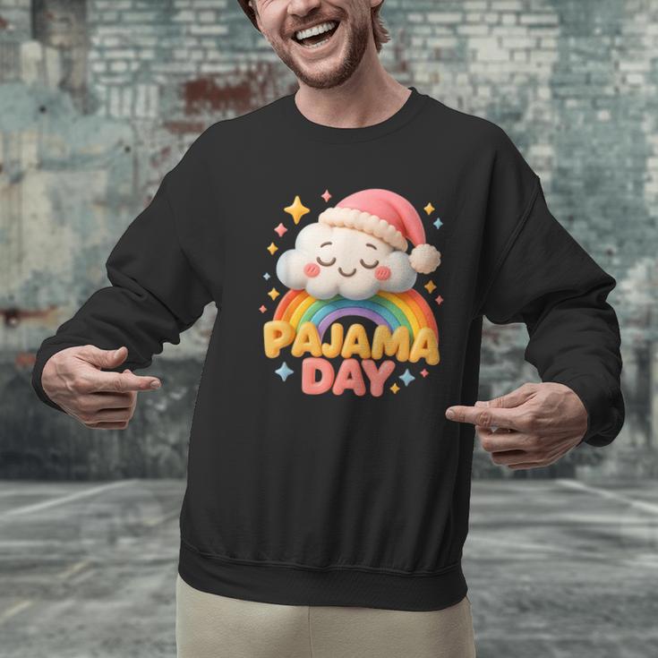 Pajama Day School Spirit Week Sleepy Cloud Teacher Student Men Graphic Sweatshirt, gift for family, gift for coworker