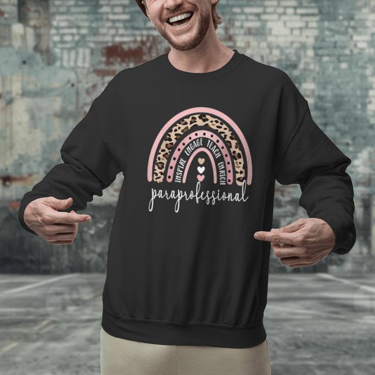 Paraprofessional Rainbow Para Teacher Parapro Men Graphic Sweatshirt, gift for family, gift for coworker Paraprofessional Rainbow Para Teacher Parapro Men Graphic Sweatshirt, gift for family, gift for coworker