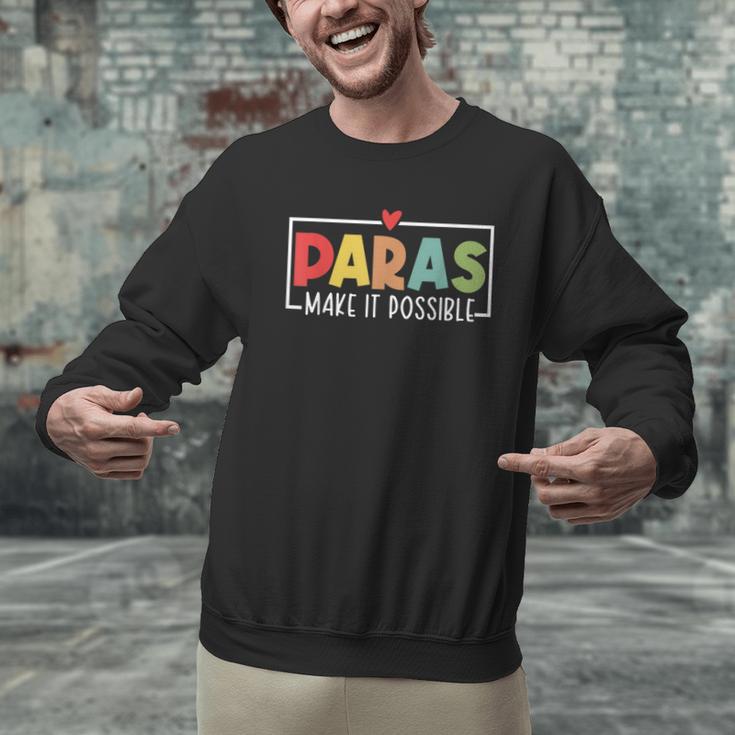 Paras Make It Possible Teacher Paraprofessional Paraeducator Men Graphic Sweatshirt, gift for family, gift for coworker