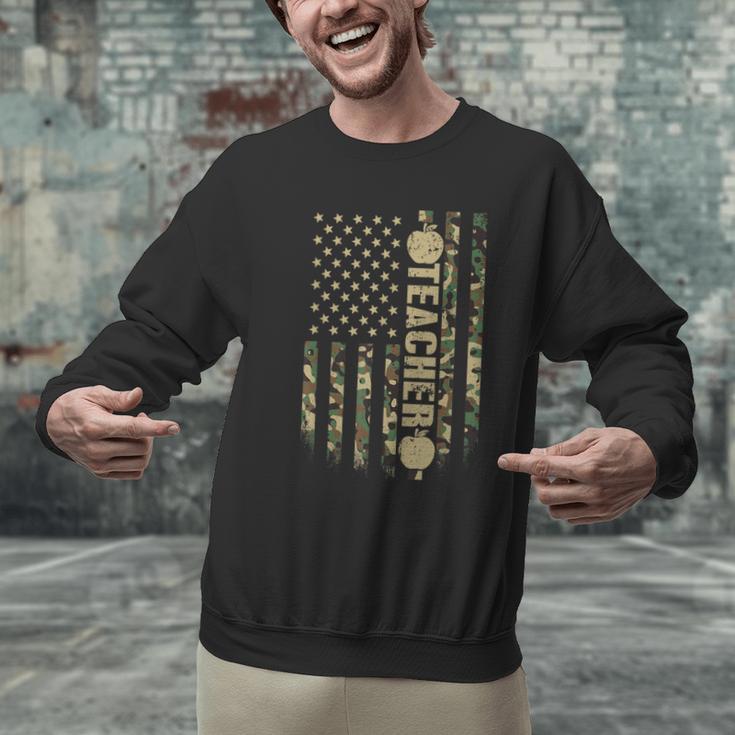 Patriotic Teacher American Flag Camouflage 4th Of July Camo Men Graphic Sweatshirt, gift for family, gift for coworker Patriotic Teacher American Flag Camouflage 4th Of July Camo Men Graphic Sweatshirt, gift for family, gift for coworker