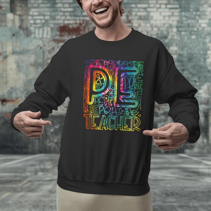 PE Teacher Phys Ed Tie Dye Physical Education Appreciation Men Graphic Sweatshirt, Pe Teacher Sweatshirts, gift for family, gift for coworker PE Teacher Phys Ed Tie Dye Physical Education Appreciation Men Graphic Sweatshirt, Pe Teacher Sweatshirts, gift for family, gift for coworker