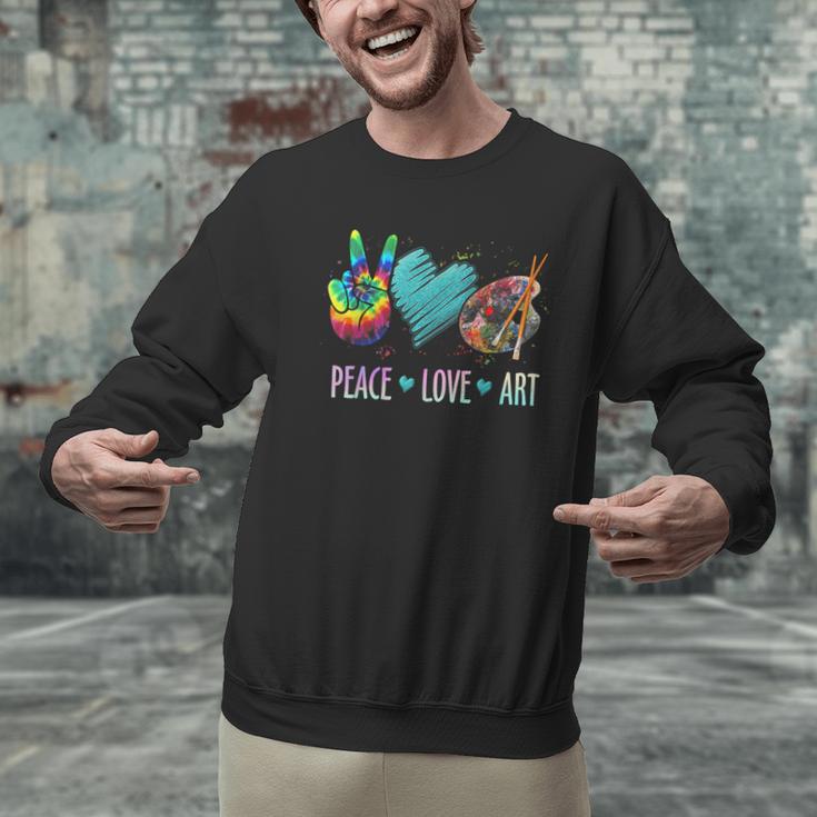 Peace Love Art Painting Palette Art Teacher Men Graphic Sweatshirt, gift for family, gift for coworker Peace Love Art Painting Palette Art Teacher Men Graphic Sweatshirt, gift for family, gift for coworker
