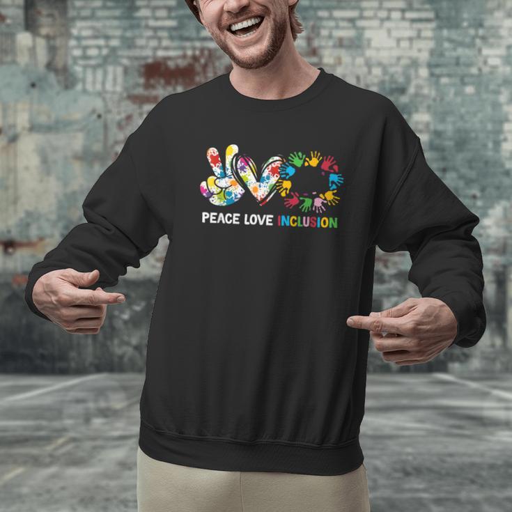 Peace Love Inclusion Sped Squad Special-Ed Teacher Daycare Men Graphic Sweatshirt, gift for family, gift for coworker