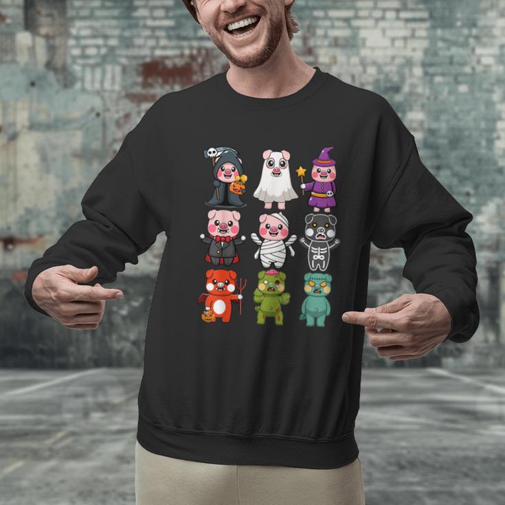 Pig Spooky Ghost Witch Boo-Jee Horror Pumpkin Pig Halloween Men Graphic Sweatshirt, gift for family, gift for coworker