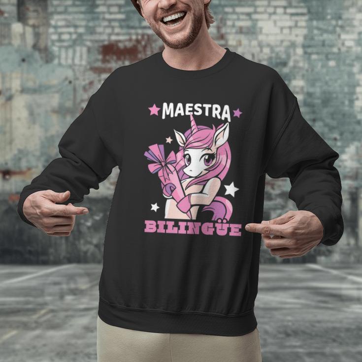 Pink Unicorn Spanish Teacher Regalos Para Bilingue Teacher Men Graphic Sweatshirt, gift for family, gift for coworker Pink Unicorn Spanish Teacher Regalos Para Bilingue Teacher Men Graphic Sweatshirt, gift for family, gift for coworker