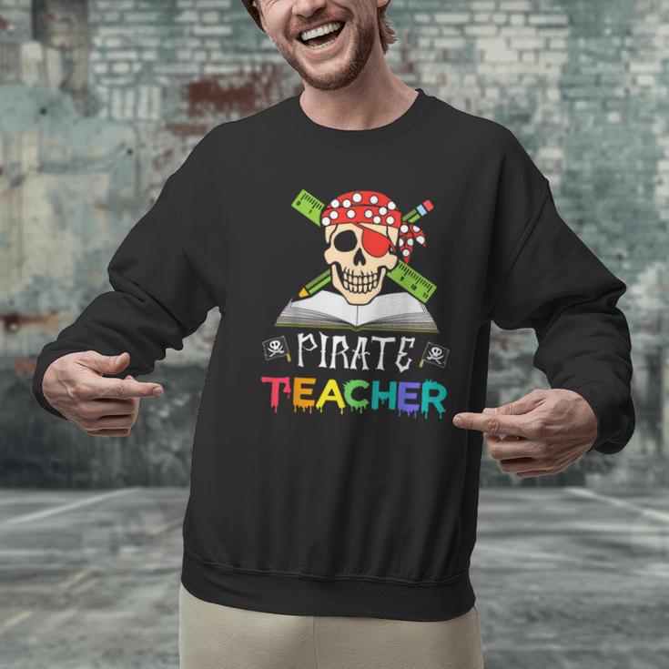 Pirate Teacher Halloween Skull Adult Men Graphic Sweatshirt, gift for family, gift for coworker Pirate Teacher Halloween Skull Adult Men Graphic Sweatshirt, gift for family, gift for coworker