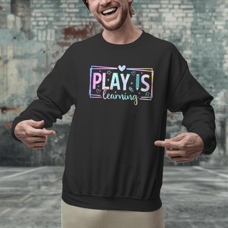 Play Is Learning Kindergarten Teacher Team Women Men Graphic Sweatshirt, gift for family, gift for coworker Play Is Learning Kindergarten Teacher Team Women Men Graphic Sweatshirt, gift for family, gift for coworker