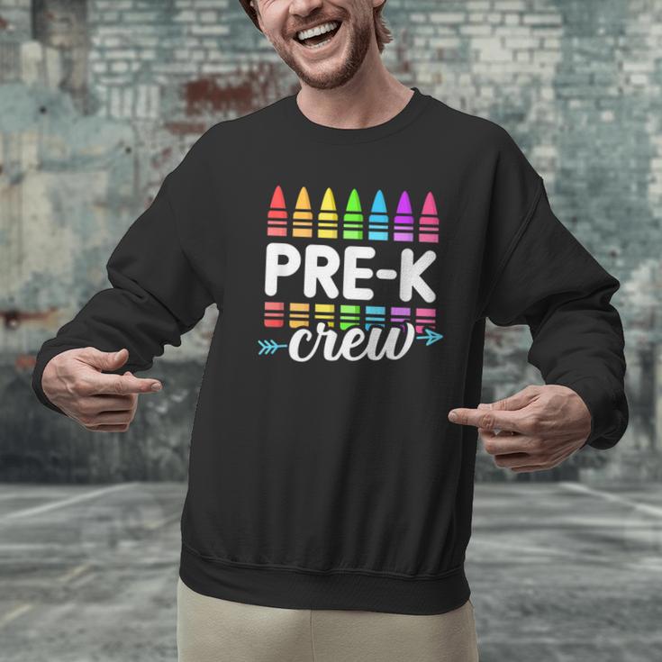 Pre-K Crew Teacher Team Squad Hello Back School Graduation Men Graphic Sweatshirt, gift for family, gift for coworker Pre-K Crew Teacher Team Squad Hello Back School Graduation Men Graphic Sweatshirt, gift for family, gift for coworker