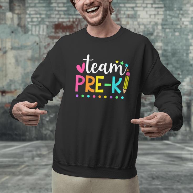 Pre-k Team Pencil Teacher Student Back To School Girls Men Graphic Sweatshirt, gift for family, gift for coworker Pre-k Team Pencil Teacher Student Back To School Girls Men Graphic Sweatshirt, gift for family, gift for coworker