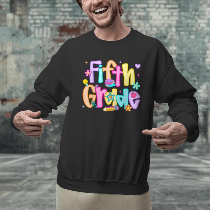 Preppy Fifth Grade Back To School 5th Grade Teacher Girl Boy Men Graphic Sweatshirt, gift for family, gift for coworker Preppy Fifth Grade Back To School 5th Grade Teacher Girl Boy Men Graphic Sweatshirt, gift for family, gift for coworker