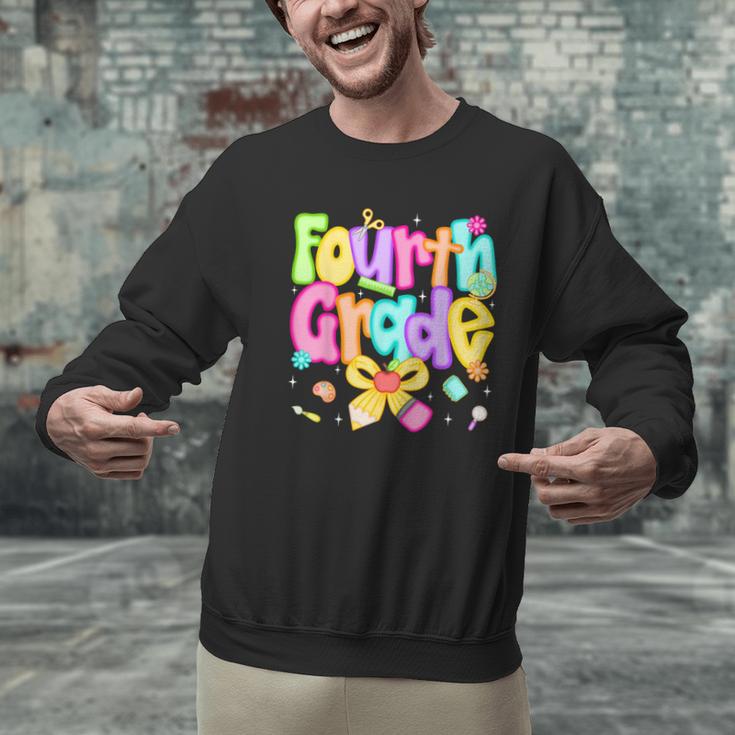Preppy Fourth Grade Back To School 4th Grade Teacher Girls Men Graphic Sweatshirt, 4th Grade Teacher Sweatshirts, gift for family, gift for coworker Preppy Fourth Grade Back To School 4th Grade Teacher Girls Men Graphic Sweatshirt, 4th Grade Teacher Sweatshirts, gift for family, gift for coworker