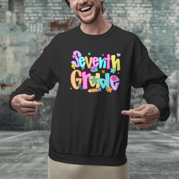Preppy Seventh Grade Back To School 7th Grade Teachers Girls Men Graphic Sweatshirt, gift for family, gift for coworker Preppy Seventh Grade Back To School 7th Grade Teachers Girls Men Graphic Sweatshirt, gift for family, gift for coworker