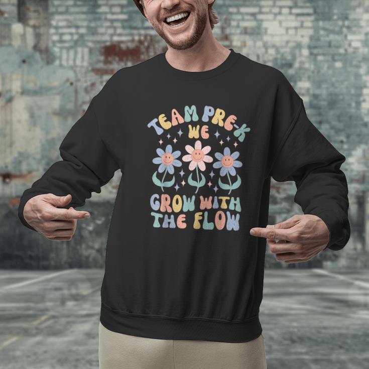 Preschool Teacher Appreciation Team Pre-K Grow With The Flow Men Graphic Sweatshirt, gift for family, gift for coworker Preschool Teacher Appreciation Team Pre-K Grow With The Flow Men Graphic Sweatshirt, gift for family, gift for coworker