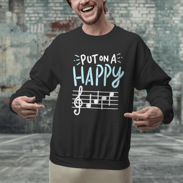 Put On A Happy Face Music Music Teacher Men Graphic Sweatshirt, gift for family, gift for coworker Put On A Happy Face Music Music Teacher Men Graphic Sweatshirt, gift for family, gift for coworker