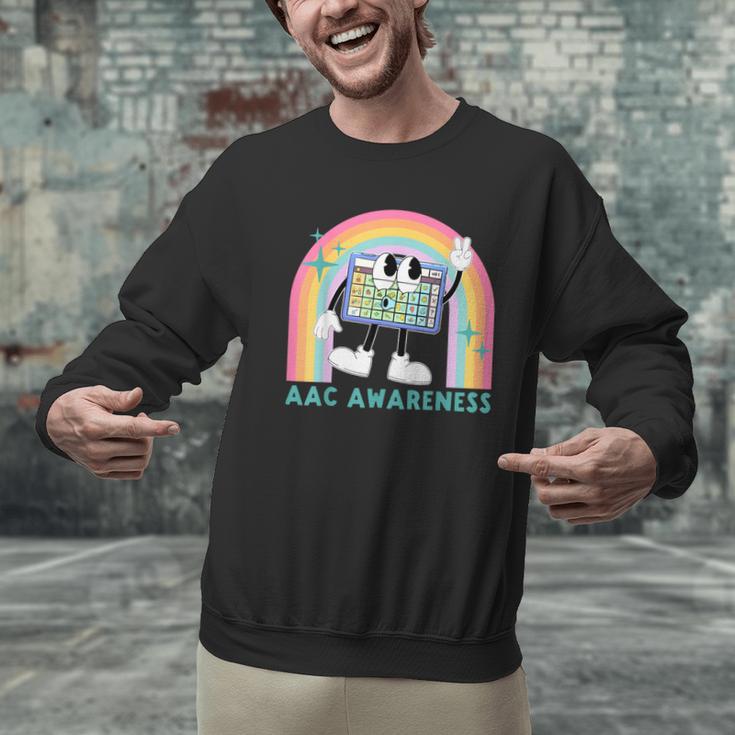 Rainbow AAC Awareness Month SPED Teacher SLP Communication Men Graphic Sweatshirt, gift for family, gift for coworker Rainbow AAC Awareness Month SPED Teacher SLP Communication Men Graphic Sweatshirt, gift for family, gift for coworker