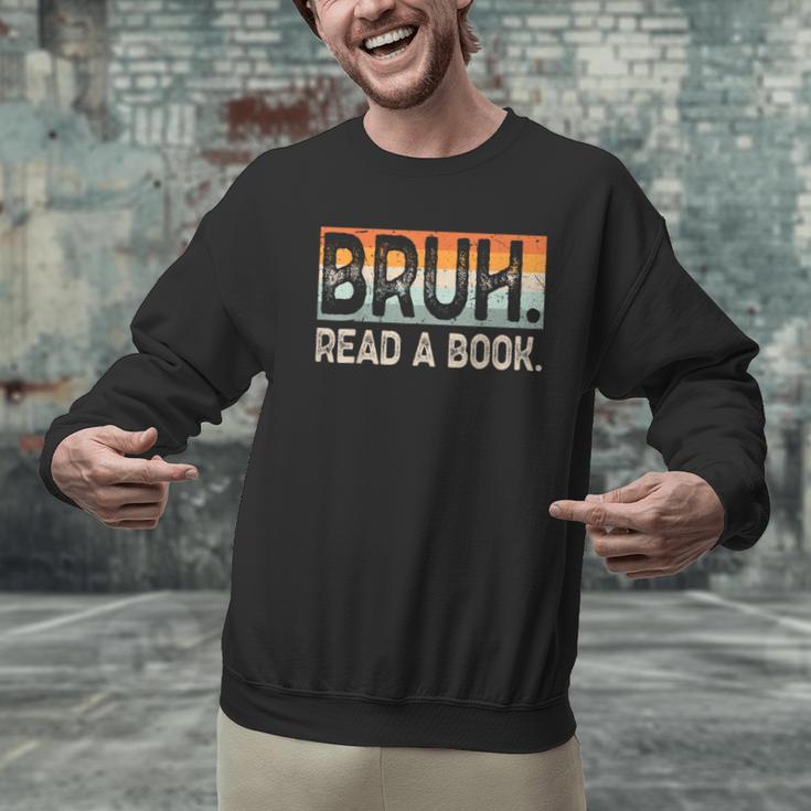Read A Book Bruh Cool Ela English Teacher Reading Literature Men Graphic Sweatshirt, English Teacher Sweatshirts, gift for family, gift for coworker