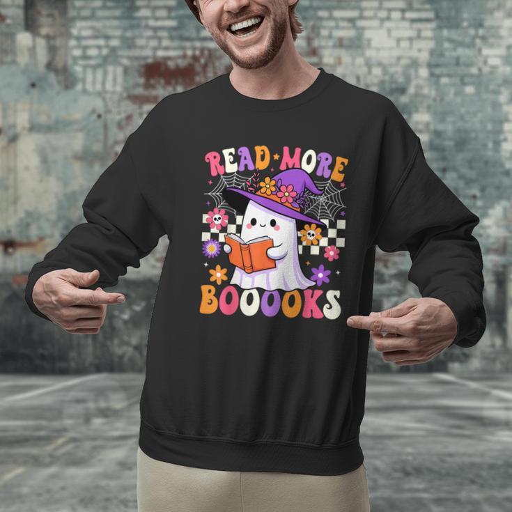 Read More Books Ghost Reading Book Teacher Halloween Men Graphic Sweatshirt, gift for family, gift for coworker Read More Books Ghost Reading Book Teacher Halloween Men Graphic Sweatshirt, gift for family, gift for coworker