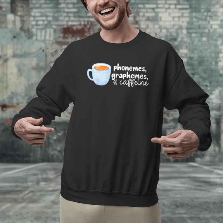 Reading Interventionist Specialist Teacher Phonemes Graphemes And Caffeine Reading Intervention -Adults Classic Fit Short Sleeve Men Graphic Sweatshirt, gift for family, gift for coworker Reading Interventionist Specialist Teacher Phonemes Graphemes And Caffeine Reading Intervention -Adults Classic Fit Short Sleeve Men Graphic Sweatshirt, gift for family, gift for coworker