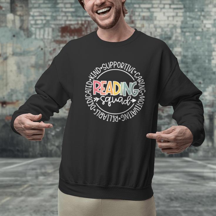 Reading Squad Teacher Reader Librarian Interventionist Team Men Graphic Sweatshirt, gift for family, gift for coworker Reading Squad Teacher Reader Librarian Interventionist Team Men Graphic Sweatshirt, gift for family, gift for coworker