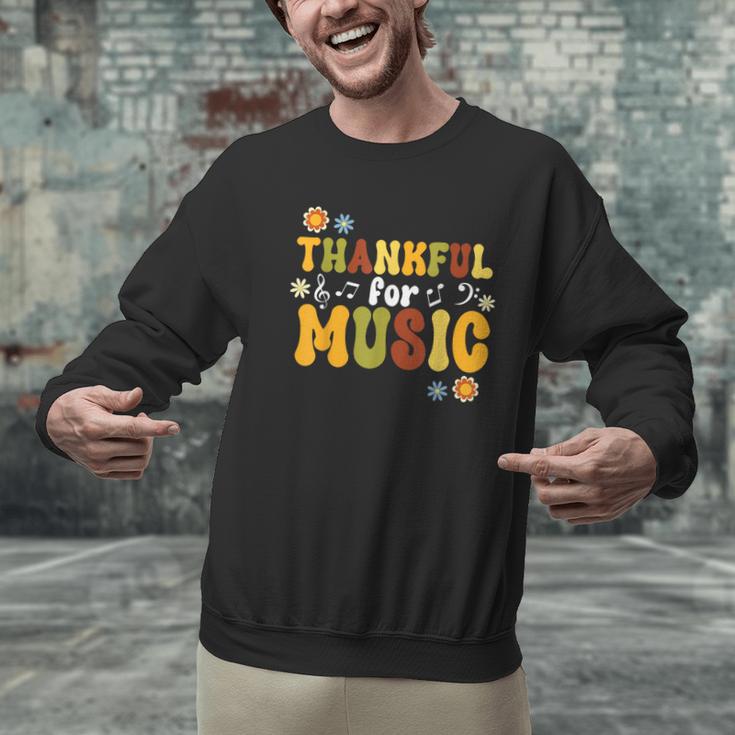 Retro Thankful For Music Floral Music Teacher Thanksgiving Men Women Men Graphic Sweatshirt, gift for family, gift for coworker Retro Thankful For Music Floral Music Teacher Thanksgiving Men Women Men Graphic Sweatshirt, gift for family, gift for coworker