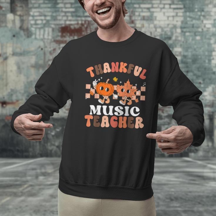 Retro Thankful Music Teacher Pumpkin Fall Thanksgiving Men Graphic Sweatshirt, gift for family, gift for coworker Retro Thankful Music Teacher Pumpkin Fall Thanksgiving Men Graphic Sweatshirt, gift for family, gift for coworker