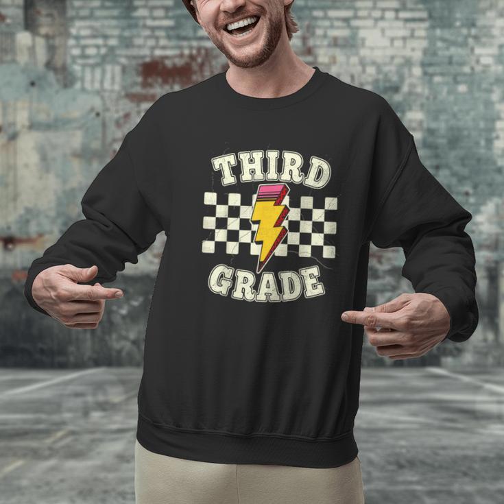 Retro Third Grade Teacher Lightning Bolt Pencil Teacher Kids Men Graphic Sweatshirt, gift for family, gift for coworker Retro Third Grade Teacher Lightning Bolt Pencil Teacher Kids Men Graphic Sweatshirt, gift for family, gift for coworker