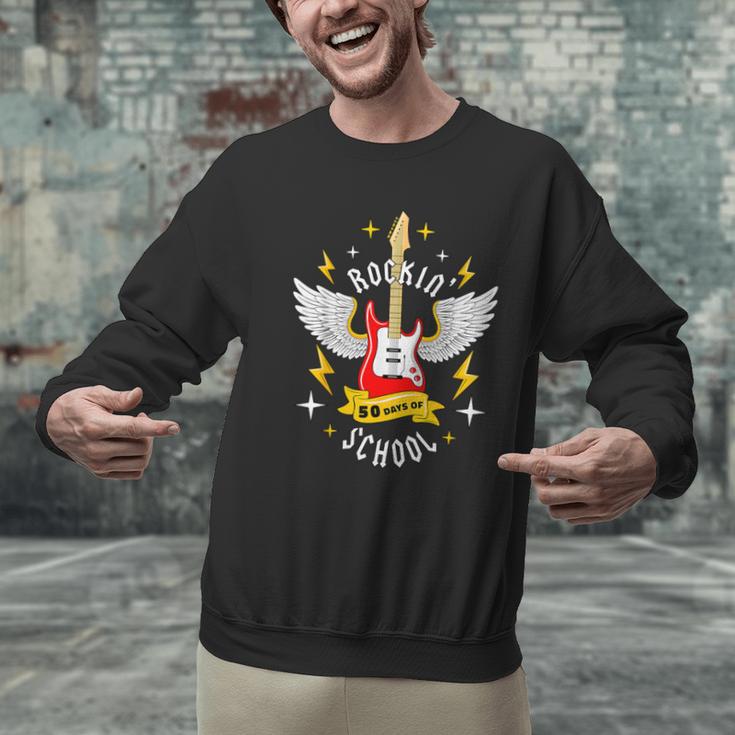 Rockin 50 Days Of School 50th Day Of School Teacher Student Men Women Girls Kids Men Graphic Sweatshirt, gift for family, gift for coworker Rockin 50 Days Of School 50th Day Of School Teacher Student Men Women Girls Kids Men Graphic Sweatshirt, gift for family, gift for coworker
