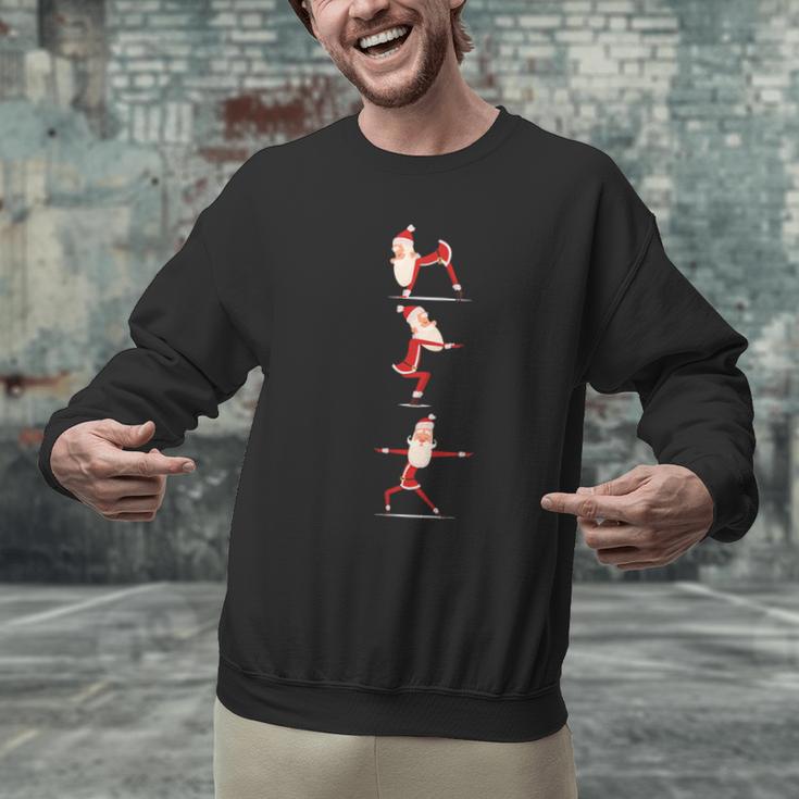 Santa Yoga Poses For Yogi Teacher Christmas Yoga Poses Men Graphic Sweatshirt, gift for family, gift for coworker