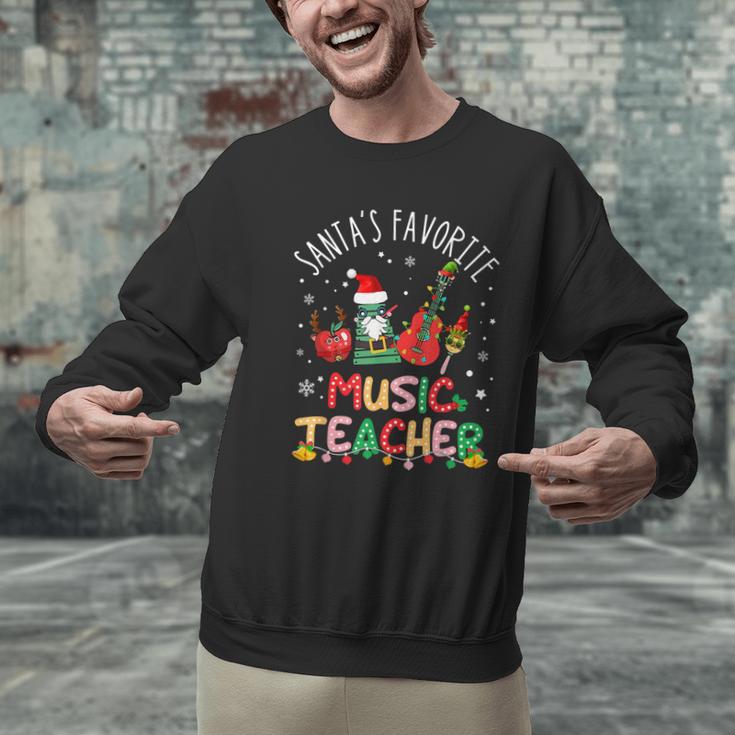 Santa's Favorite Music Teacher Christmas Santa Hat Matching Men Graphic Sweatshirt, gift for family, gift for coworker Santa's Favorite Music Teacher Christmas Santa Hat Matching Men Graphic Sweatshirt, gift for family, gift for coworker