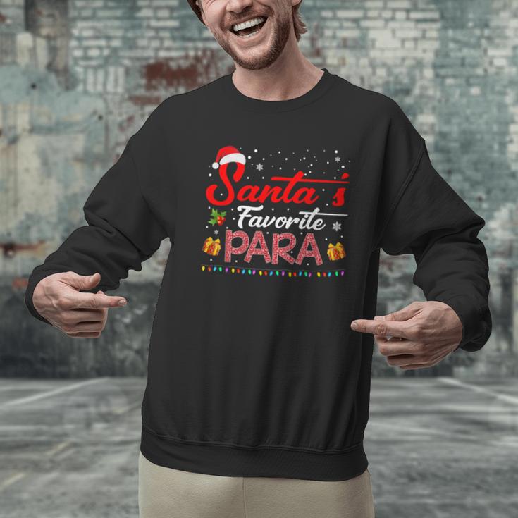 Santa's Favorite Para Christmas Paraprofessional Teacher Men Graphic Sweatshirt, gift for family, gift for coworker Santa's Favorite Para Christmas Paraprofessional Teacher Men Graphic Sweatshirt, gift for family, gift for coworker