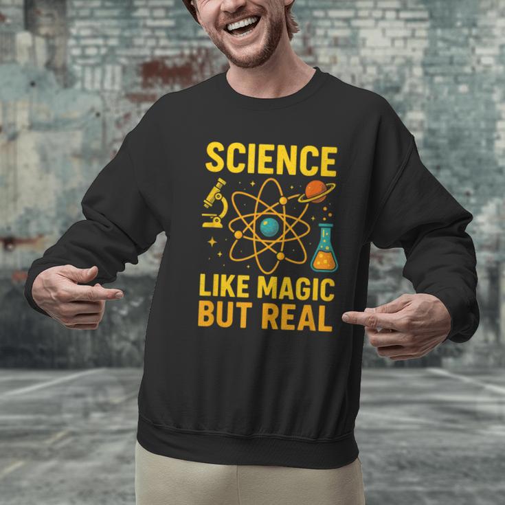 Science Like Magic But Real Nerdy Teacher Men Graphic Sweatshirt, Science Teacher Sweatshirts, gift for family, gift for coworker
