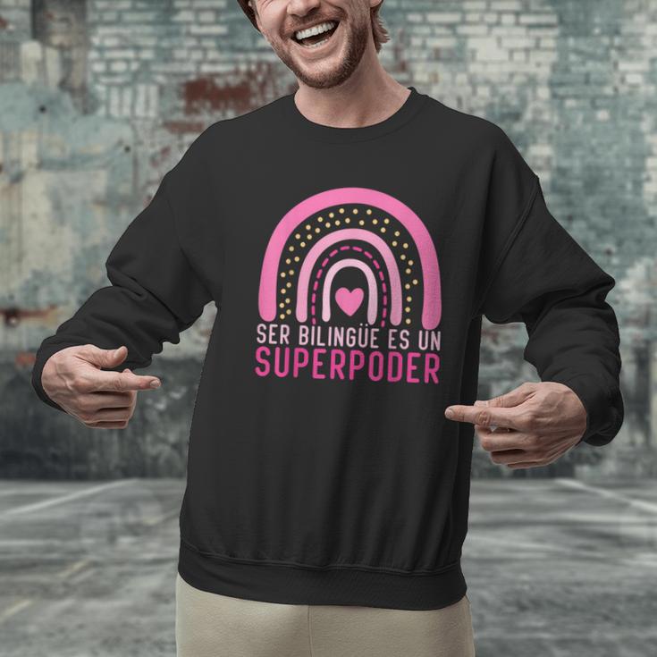 Ser Bilingue Es Un Superpoder Spanish Teacher Esl Teacher Men Graphic Sweatshirt, Esl Teacher Sweatshirts, gift for family, gift for coworker Ser Bilingue Es Un Superpoder Spanish Teacher Esl Teacher Men Graphic Sweatshirt, Esl Teacher Sweatshirts, gift for family, gift for coworker