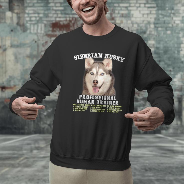 Siberian Husky Professional Human Trainer Men Graphic Sweatshirt, gift for family, gift for coworker