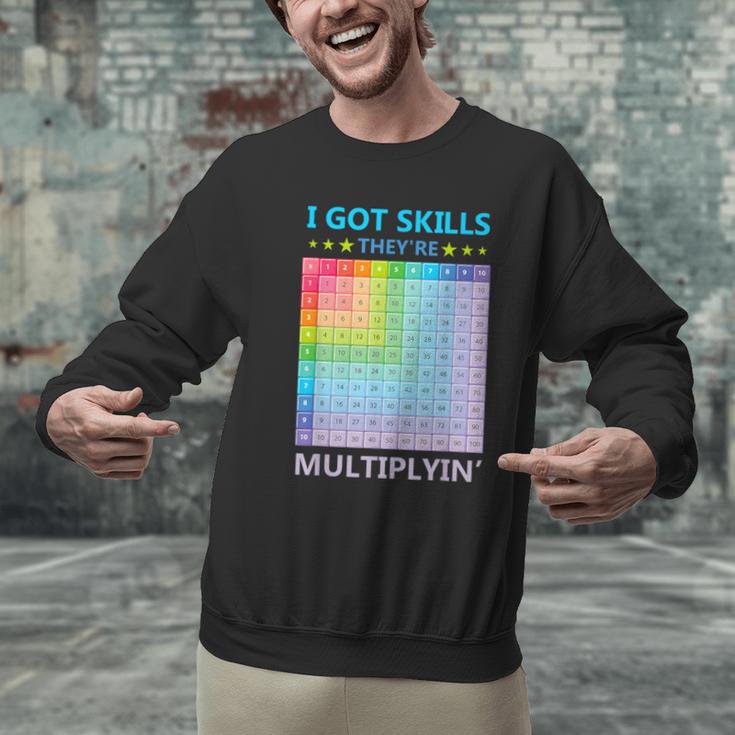 I Got Skills They'Re Multiplying Math Teacher Students Men Graphic Sweatshirt, gift for family, gift for coworker