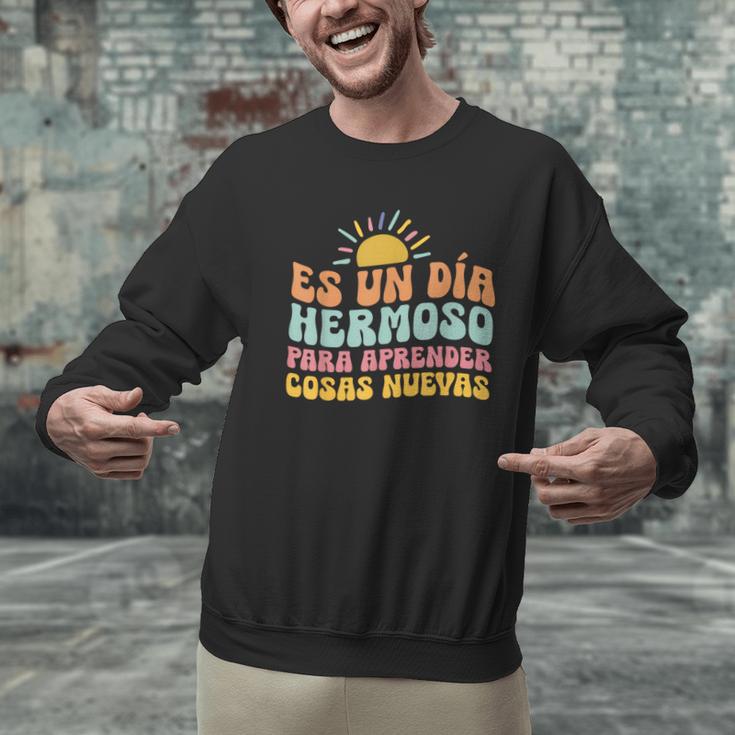 Spanish Multilingual Teacher Dual Languages Bilingual Men Graphic Sweatshirt, gift for family, gift for coworker Spanish Multilingual Teacher Dual Languages Bilingual Men Graphic Sweatshirt, gift for family, gift for coworker