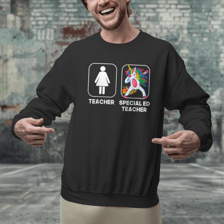 Special Ed Teacher Dabbing Unicorn Teacher Women Men Graphic Sweatshirt, gift for family, gift for coworker