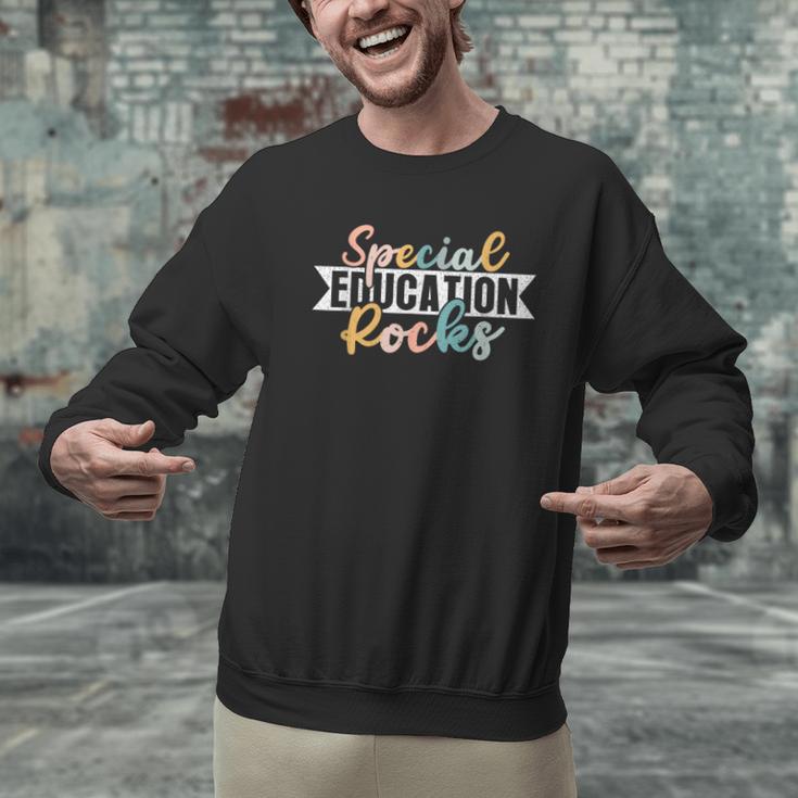 Special Education Rocks Sped Teacher Students Back To School Men Graphic Sweatshirt, gift for family, gift for coworker