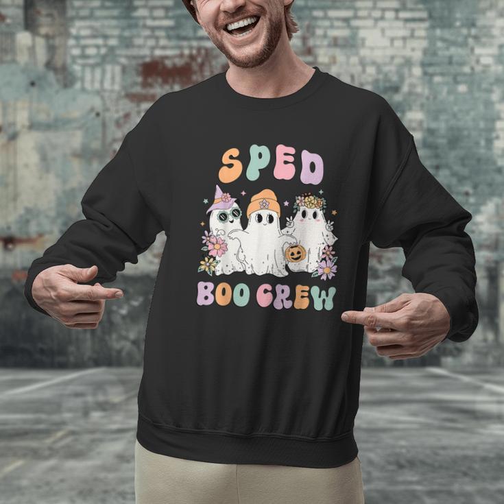 SPED Boo Crew Halloween Floral Ghost Special Ed SPED Teacher For Men Women Kids Men Graphic Sweatshirt, gift for family, gift for coworker SPED Boo Crew Halloween Floral Ghost Special Ed SPED Teacher For Men Women Kids Men Graphic Sweatshirt, gift for family, gift for coworker