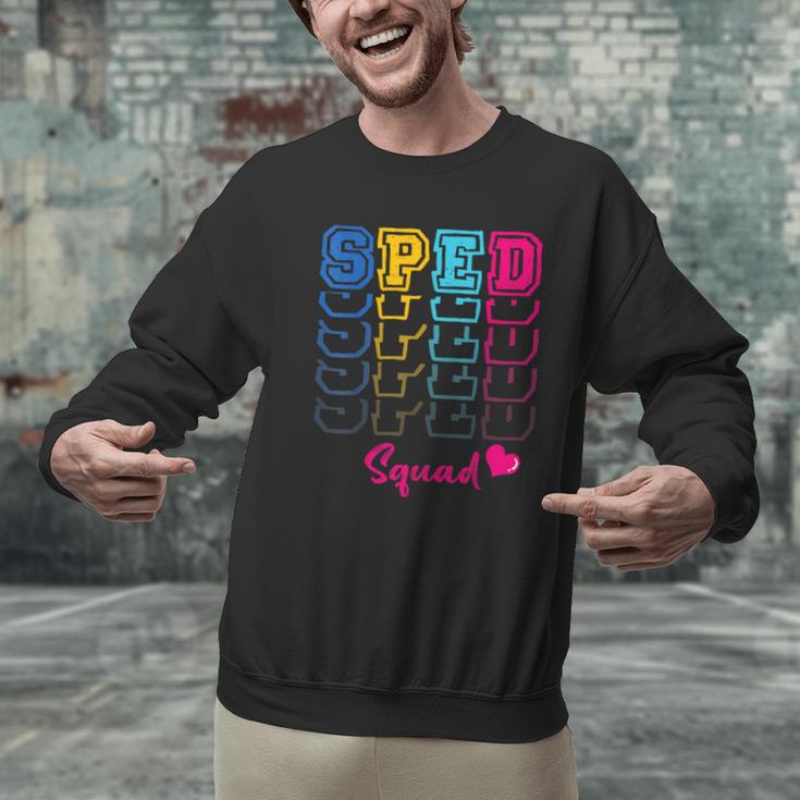 SPED Squad Proud Special Education Para Teacher Colorful Men Graphic Sweatshirt, gift for family, gift for coworker SPED Squad Proud Special Education Para Teacher Colorful Men Graphic Sweatshirt, gift for family, gift for coworker