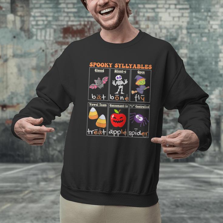Spooky Syllables Halloween Teacher Student Education Men Graphic Sweatshirt, gift for family, gift for coworker Spooky Syllables Halloween Teacher Student Education Men Graphic Sweatshirt, gift for family, gift for coworker
