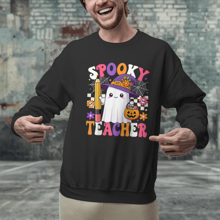 Spooky Teacher Ghost Pencil Teach Halloween Teacher Men Graphic Sweatshirt, gift for family, gift for coworker Spooky Teacher Ghost Pencil Teach Halloween Teacher Men Graphic Sweatshirt, gift for family, gift for coworker