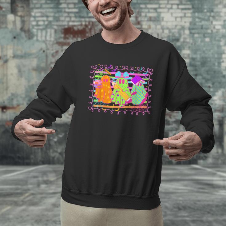 Spooky Teacher Halloween Ghost Fall Autumn Season Women Men Graphic Sweatshirt, gift for family, gift for coworker