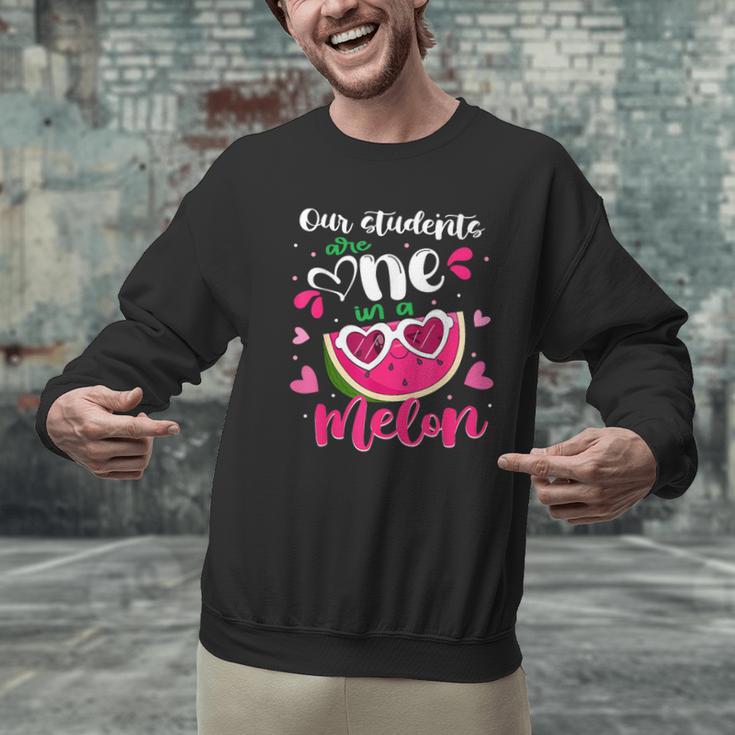 Our Students Are One In A Melon Teacher Watermelon Summer Men Graphic Sweatshirt, gift for family, gift for coworker Our Students Are One In A Melon Teacher Watermelon Summer Men Graphic Sweatshirt, gift for family, gift for coworker