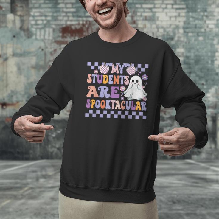 My Students Are Spooktacular Teacher Halloween Vibes Men Graphic Sweatshirt, gift for family, gift for coworker My Students Are Spooktacular Teacher Halloween Vibes Men Graphic Sweatshirt, gift for family, gift for coworker