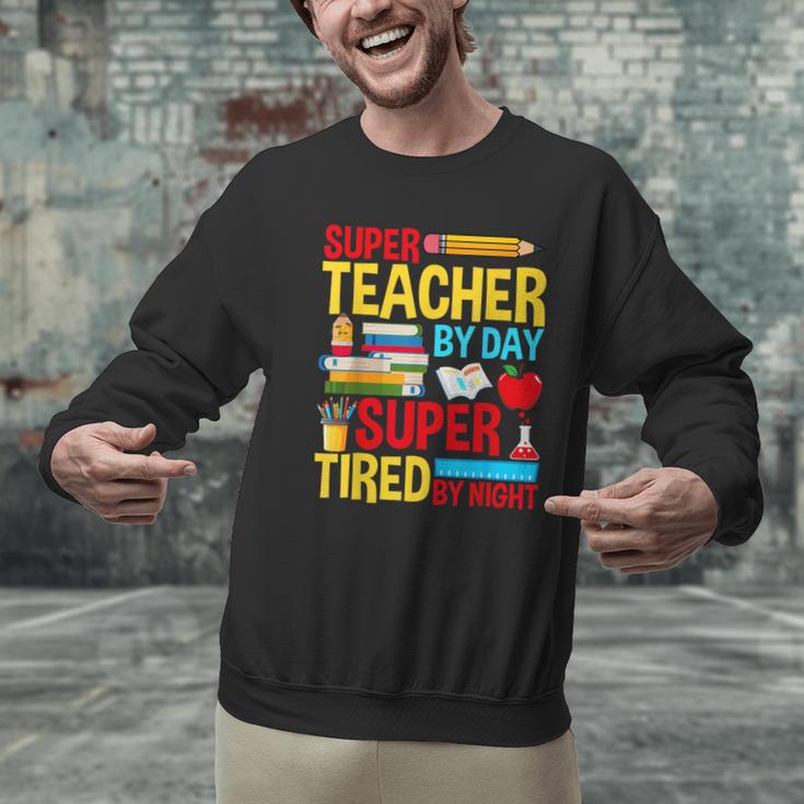 Super Teacher By Day Super Tired By Night Superhero Teacher Men Graphic Sweatshirt, Super Teacher Sweatshirts, gift for family, gift for coworker Super Teacher By Day Super Tired By Night Superhero Teacher Men Graphic Sweatshirt, Super Teacher Sweatshirts, gift for family, gift for coworker