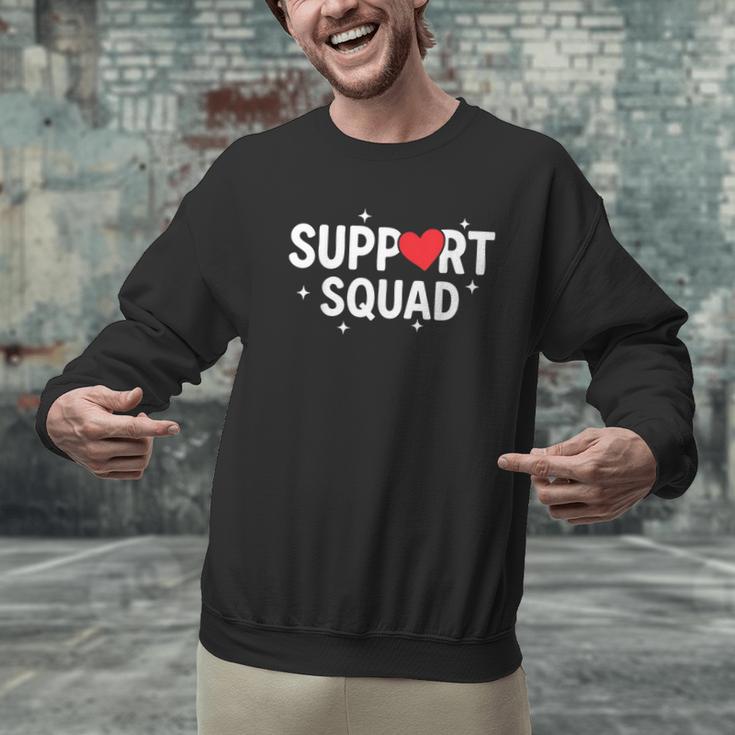 Support Squad Cute Heart Supportive Teacher Team Member Men Graphic Sweatshirt, gift for family, gift for coworker Support Squad Cute Heart Supportive Teacher Team Member Men Graphic Sweatshirt, gift for family, gift for coworker