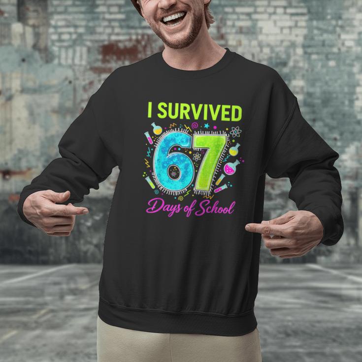 I Survived 67 Days Of School 67 Meme Science Teacher Men Graphic Sweatshirt, Science Teacher Sweatshirts, gift for family, gift for coworker I Survived 67 Days Of School 67 Meme Science Teacher Men Graphic Sweatshirt, Science Teacher Sweatshirts, gift for family, gift for coworker