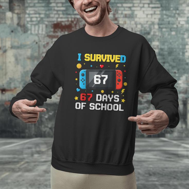 I Survived 67 Days Of School 67 Teacher Squad Matching Men Graphic Sweatshirt, gift for family, gift for coworker